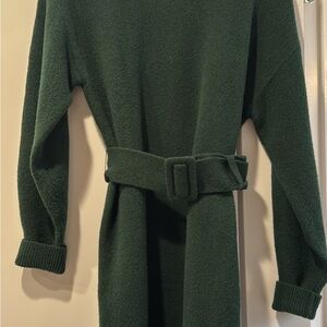 & Other Stories Dark Green Belted Cardigan